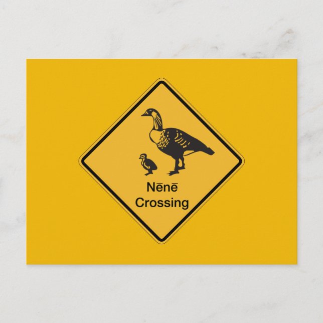 Nene Crossing, Traffic Warning Sign, Hawaii, USA Postcard (Front)