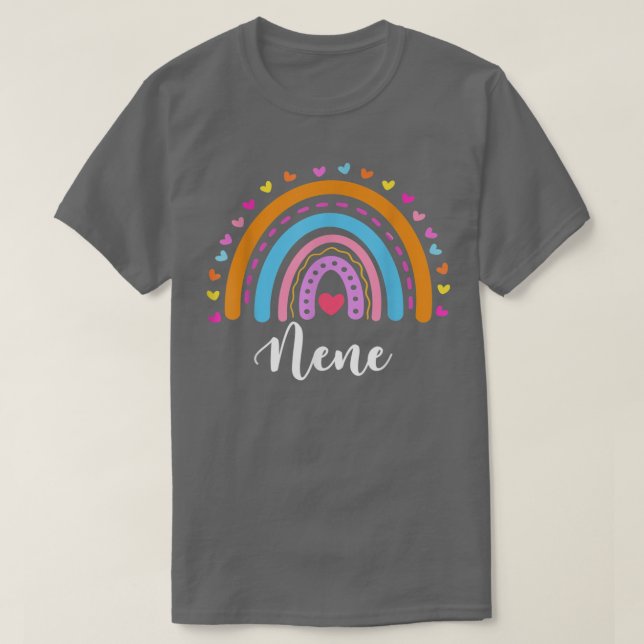 Nene Gifts For Grandma Cute Nene Rainbow Mothers D T-Shirt (Design Front)