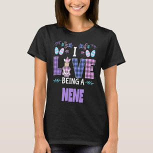 Nene I Love Being a Grandmother Pink Plaid Easter T-Shirt