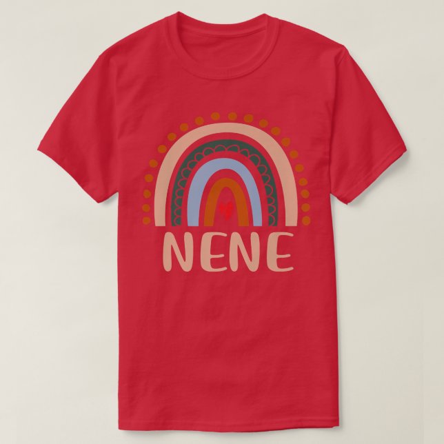 Nene Rainbow Grandma Cute Mothers Day Funny Nene  T-Shirt (Design Front)