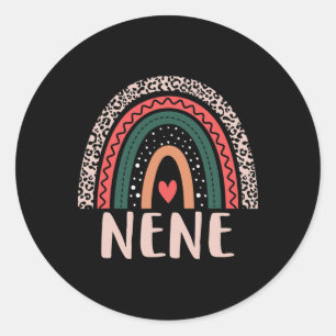 Nene Rainbow Grandma Grandmother Women Mothers Day Classic Round Sticker