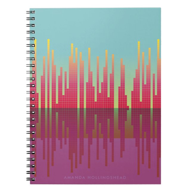 Neo 80's Visualiser Personalised Notebook (Front)