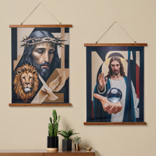 Neo-Cubist Elegance A Tribute Tapestries