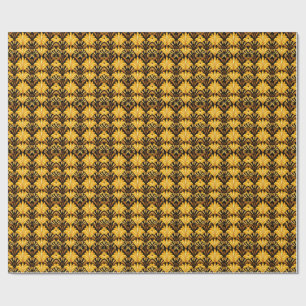 Neo Deco Gold Geometric Abstract Pattern Wrapping Paper