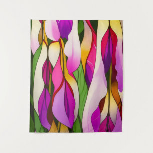 NEO FLORAL COLORFUL ABSTRACT  TAPESTRY