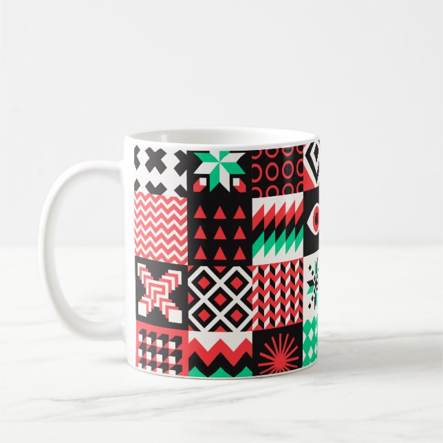 NEO GEO. Geometry pattern graphic design Coffee Mug (Left)