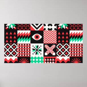 NEO GEO. Geometry pattern graphic design Poster