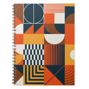 Neo geo: vintage abstract composition notebook