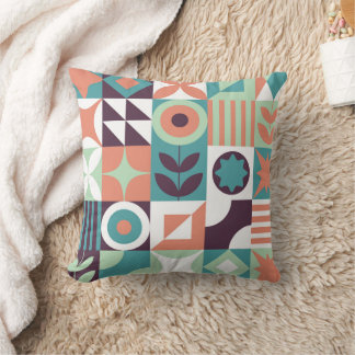 Neo geometric bauhaus style memphis cushion
