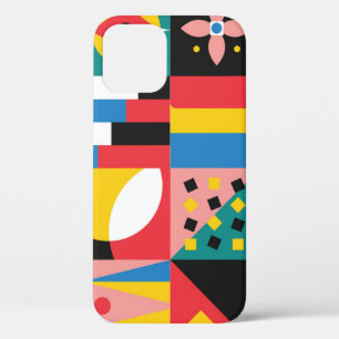 Neo Geometric Colourful Shapes Illustration iPhone 12 Case