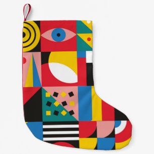 Neo Geometric Illustration. Geometric shapes and p Small Christmas Stocking