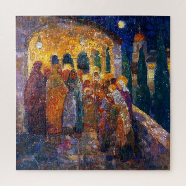 Neo-Impressionism Night City Jigsaw Puzzle (Vertical)