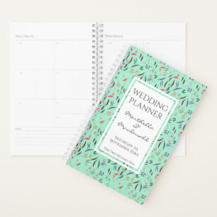 NEO MINT Personalised Floral WEDDING Planner