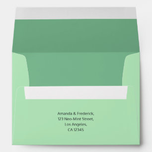 Neo-Mint Wedding Envelope