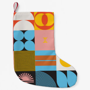 Neo-Modern Abstracts: Geometric Jazz Small Christmas Stocking