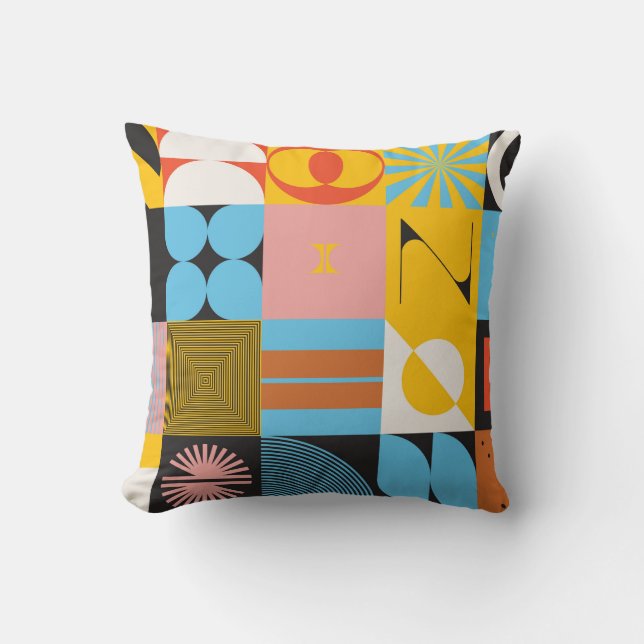Neo Modernism artwork pattern made with abstract g Cushion (Front)