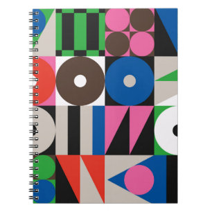 Neo Modernism artwork pattern made with abstract g Notebook