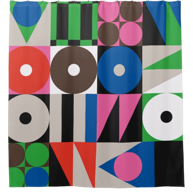 Neo Modernism artwork pattern made with abstract g Shower Curtain (Front)