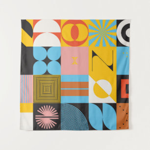 Neo Modernism artwork pattern made with abstract g Tapestry
