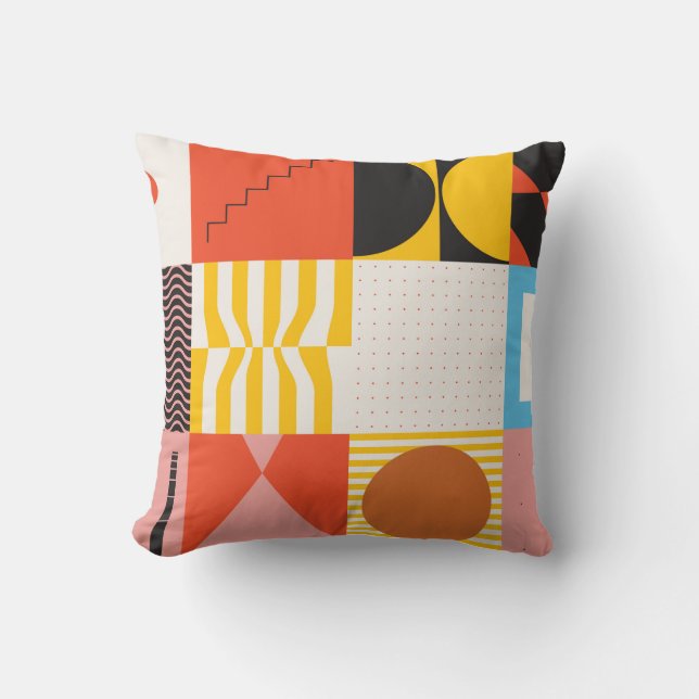Neo Modernism artwork pattern made with abstract v Cushion (Front)