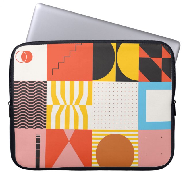 Neo Modernism artwork pattern made with abstract v Laptop Sleeve (Front)