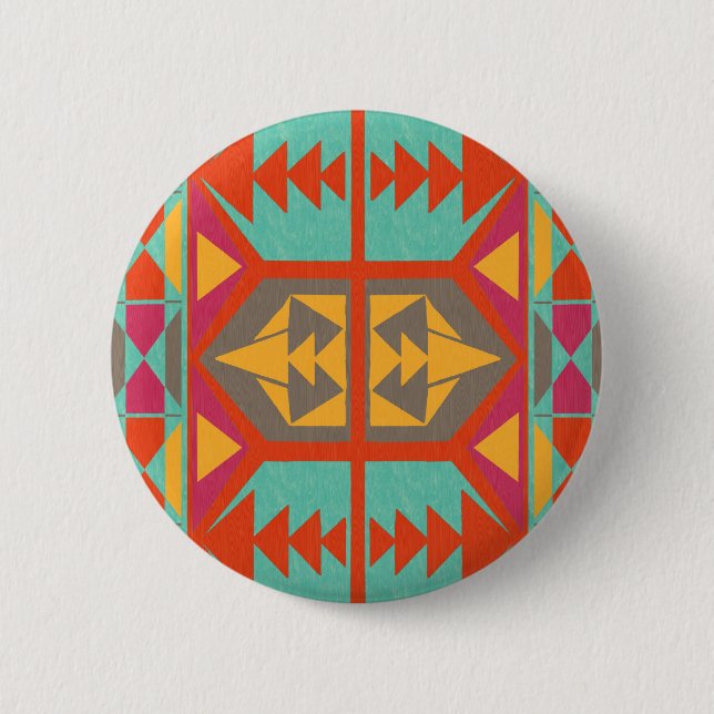 Neo Native Tribal 6 Cm Round Badge (Front)
