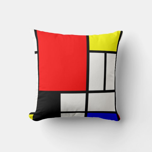 Neo-plasticism Mondrian style 3 modern Cushion (Front)