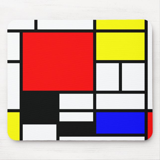 Neo-plasticism Mondrian style Mouse Pad (Front)