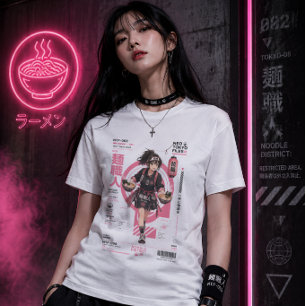 Neo Tokyo Files 008 – Noodle District Ramen Anim Tri-Blend Shirt