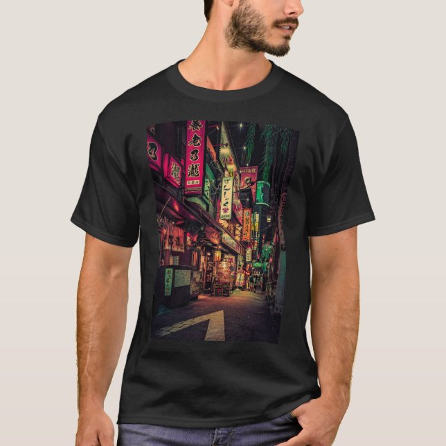 Neo Tokyo II- Japan Night Photo Premium T-Shirt (Front)