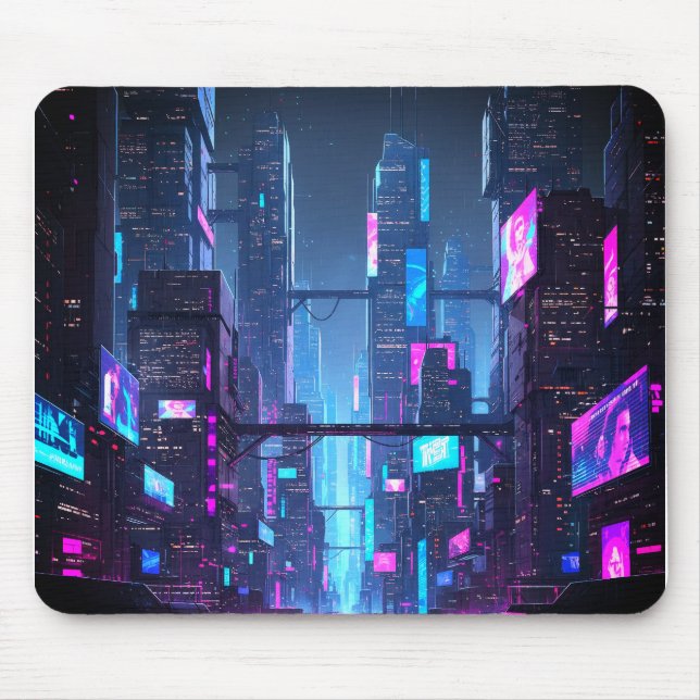 Neo-Tokyo Nightlife Mouse Pad (Front)