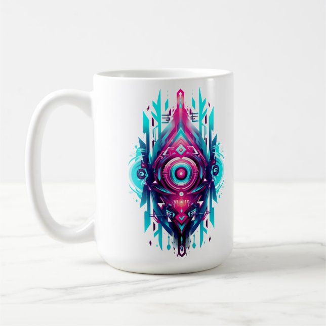 Neo-Tribal Sigil Coffee Mug (Left)