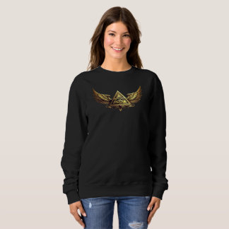 NeoAnkh Egyptian Eye of Horus Gold Winged Pyramid Sweatshirt