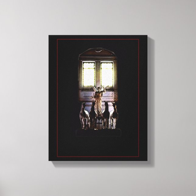 Neoclassical Marble Sculpture Canvas Print (Front)