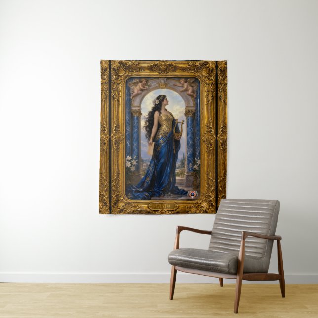 Neoclassical Splendour Muse Erato Calliopeia Tapestry (In Situ)