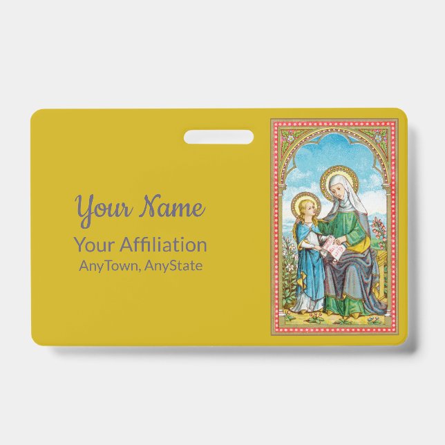 NeoGothic St. Anne and Young Mary (SAU 29) Badge ID Badge (Front)