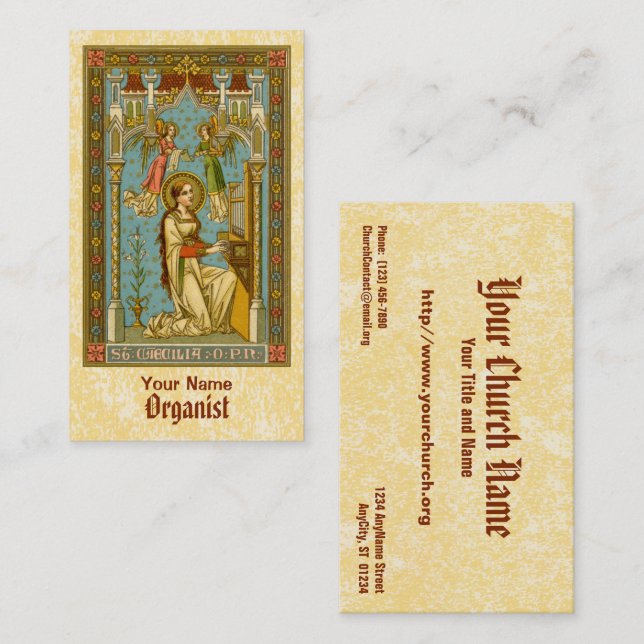 NeoGothic St. Cecilia of Rome (BNG 02) Business Card (Front/Back)