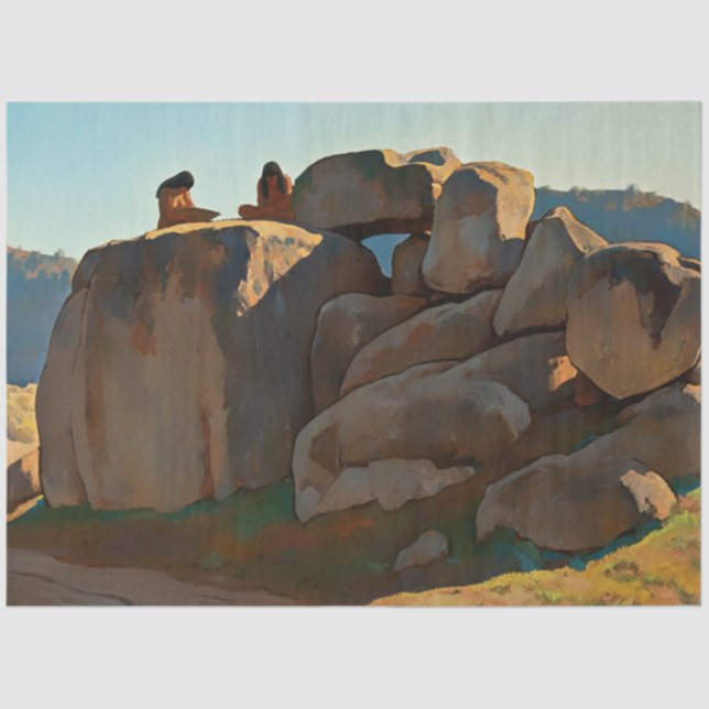 “Neolithic Afternoon” by Maynard Dixon Tissue Paper (Front)