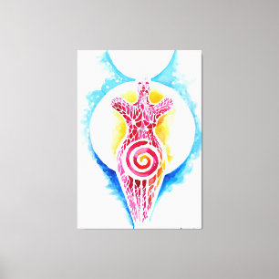 Neolithic goddess of fertility with the sun and th canvas print