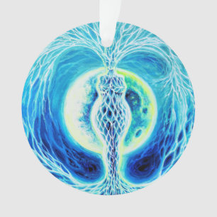 Neolithic goddess with moon ornament