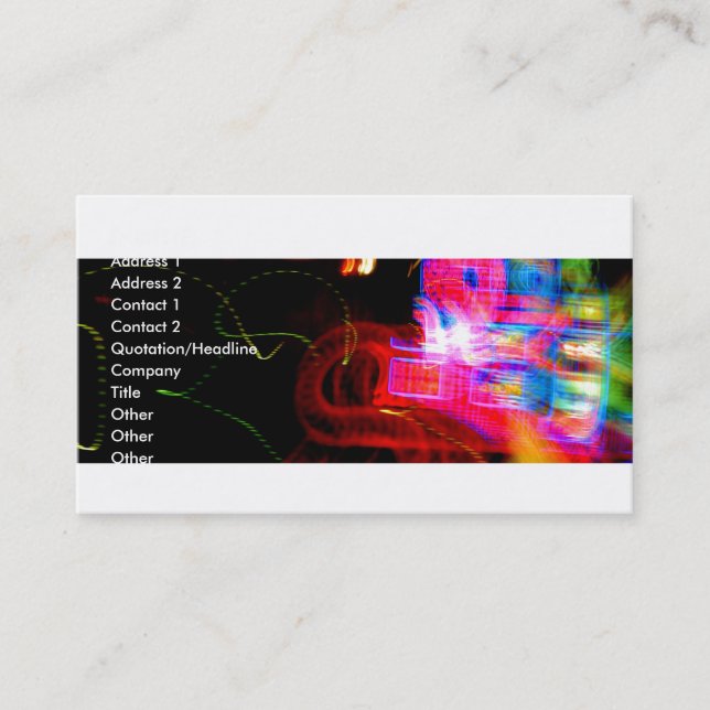Neon 2 business card (Front)