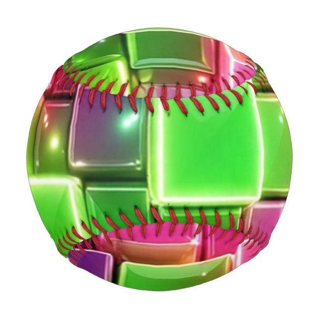 Neon 3D Cube Baseball (Front)