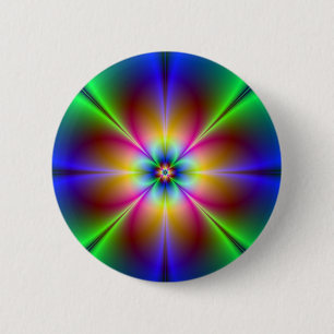 neon 6 cm round badge