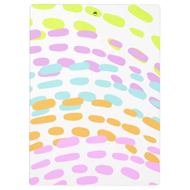 Neon 80's colours in animal print clipboard (Back)