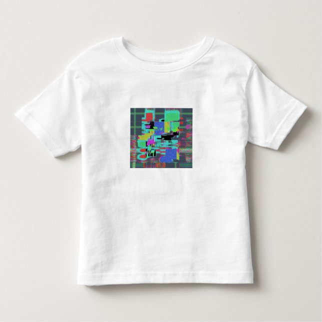 neon 90s 80s grid design toddler T-Shirt (Front)