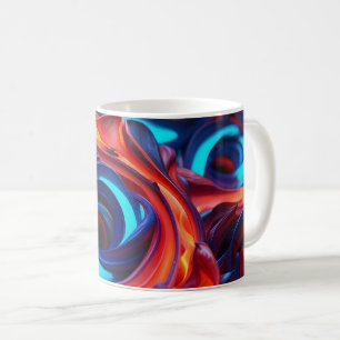 Neon abstract art coffee mug