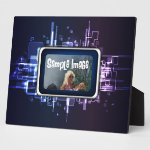 Neon Abstract Art Plaque