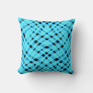 Neon, abstract , black ,blue cushion