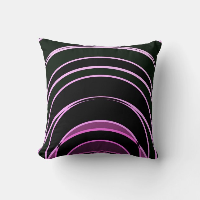 Neon Abstract Black Moroccan Historic Gate 7 Cushion (Front)
