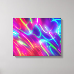 neon abstract canvas print